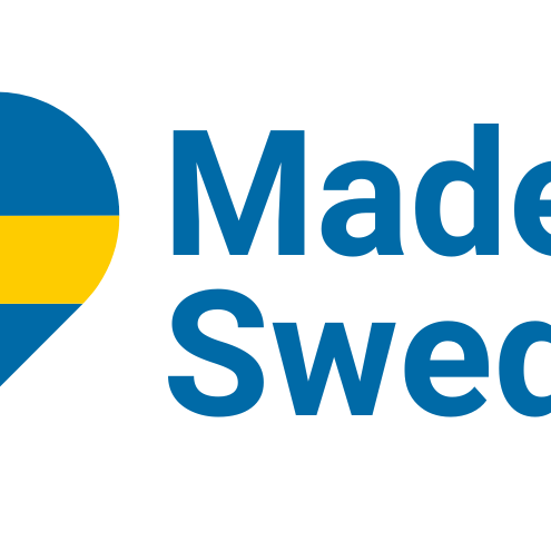 Made in Sweden – ett hjärta med svenska flaggan