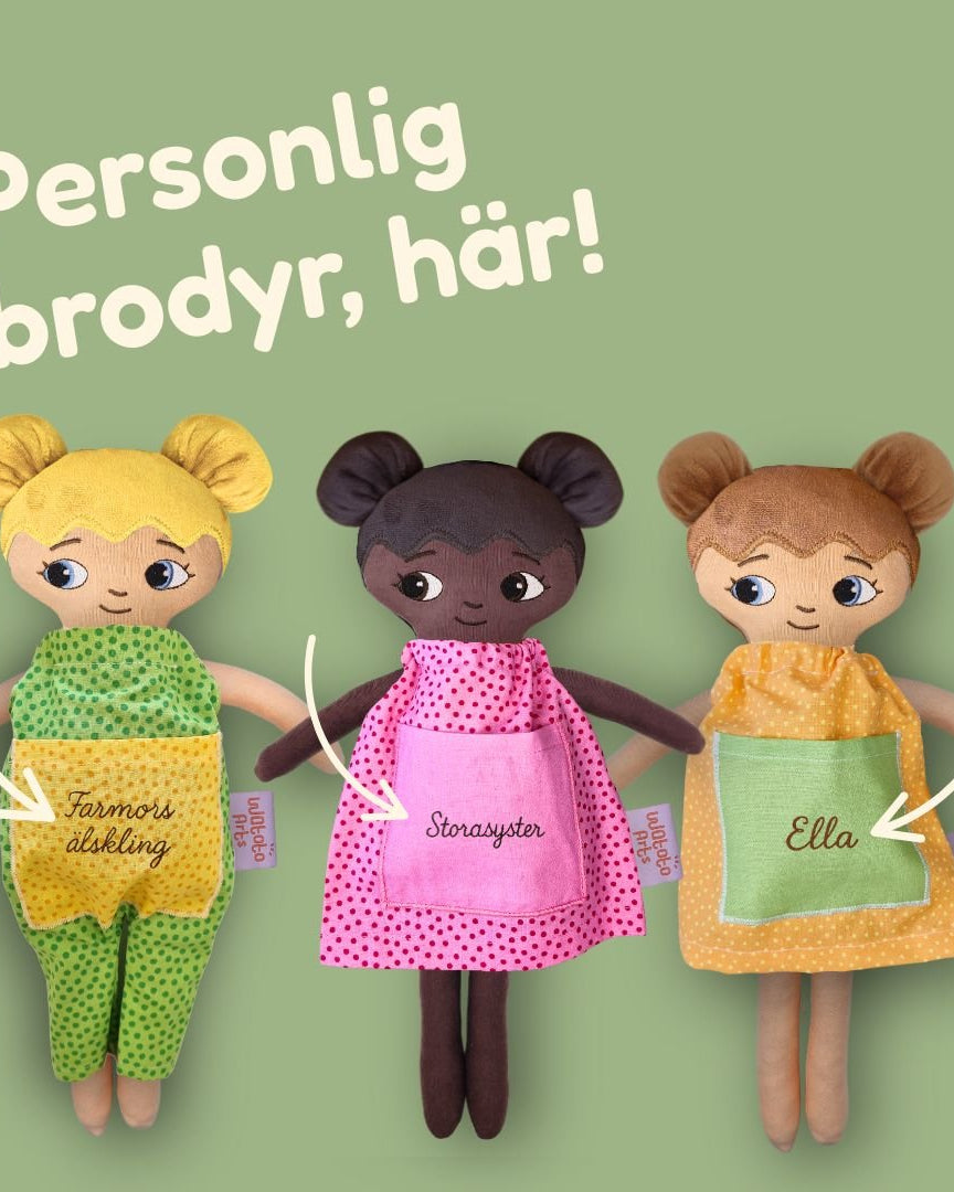 Docka mormor/farmor med glasögon