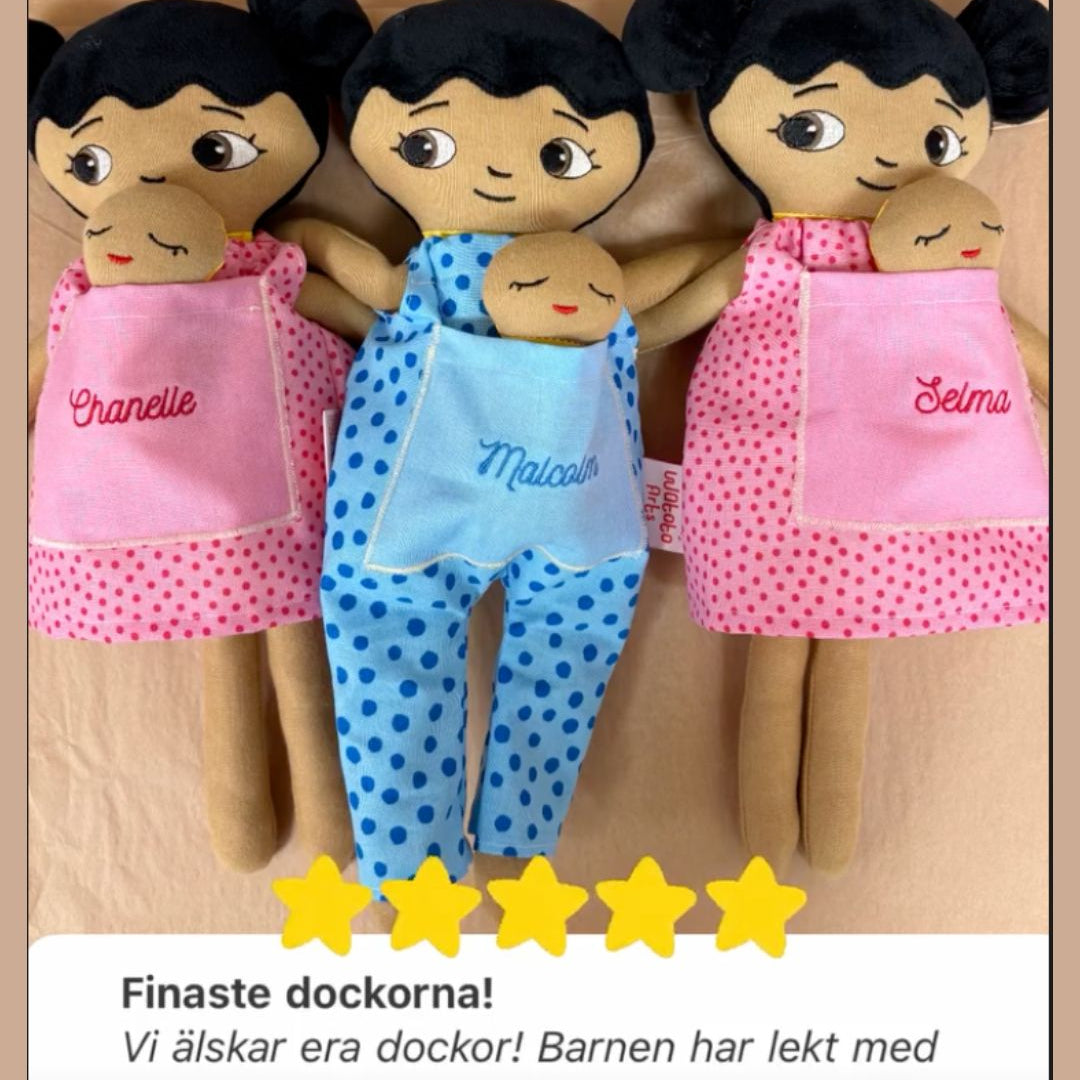 Dockan Alma med brodyr och 5-stjärnig recension