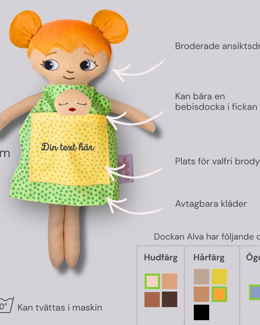 personlig docka med namn barn