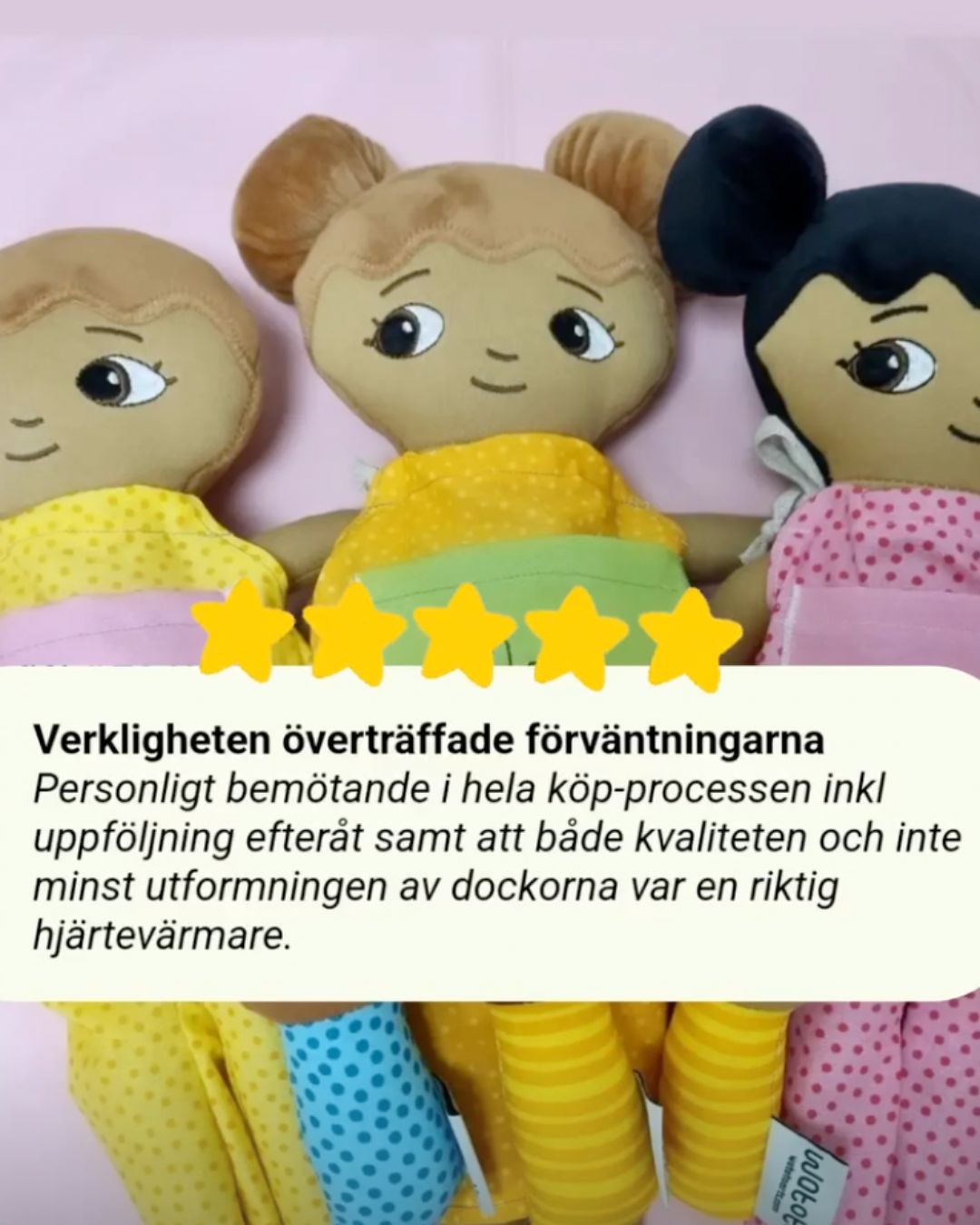dockor som representerar många barn
