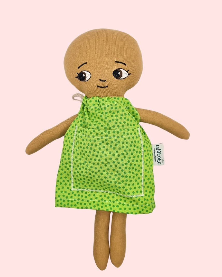 Mjuk docka Anna utan hår - docka med alopecia | Watoto Arts