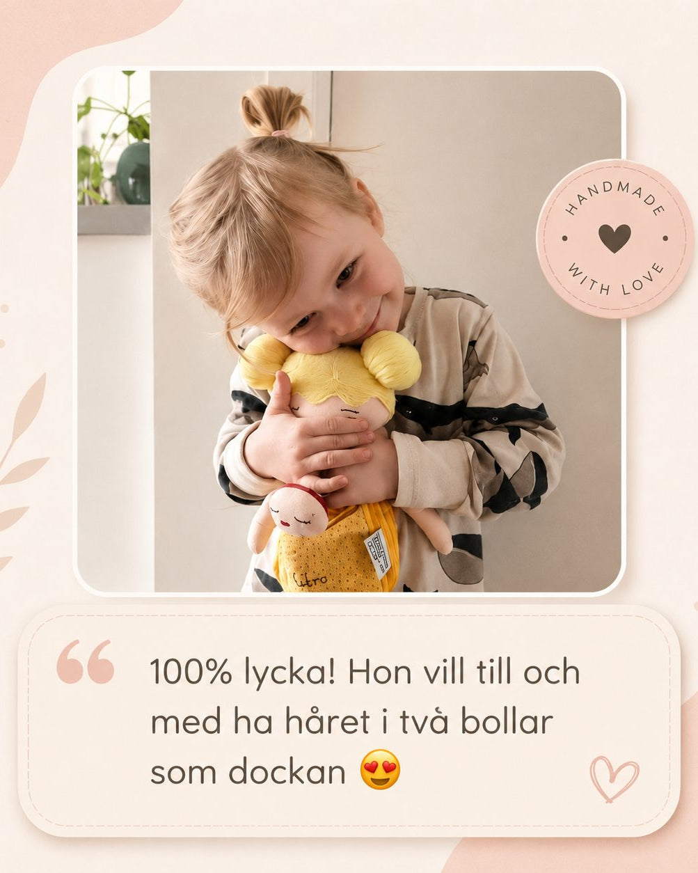 Mjuk docka med personlig brodyr | Dockan Olle