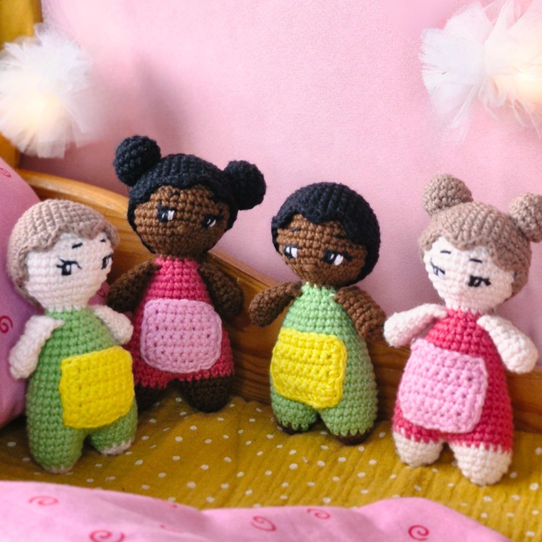 Virka en Watoto Mini - docka Bo – DIY - kit