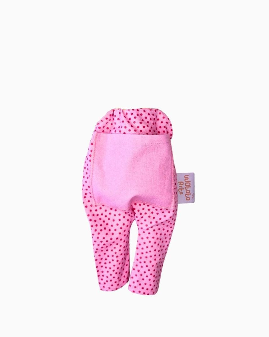 Watoto Arts | Dockkläder | Rosa Prickig Jumpsuit