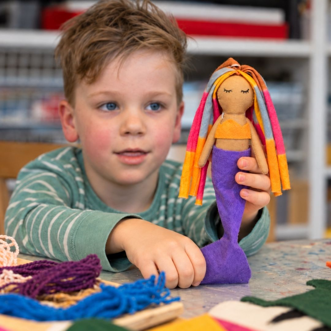 400 dockor till Sjöhistoriska – kreativ sjöjungfruworkshop under påsklovet - Watotoarts.com