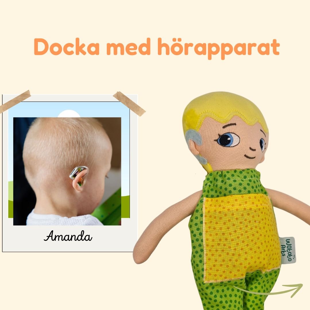 En docka med hörapparat som ger barn igenkänning och självförtroende - Watotoarts.com