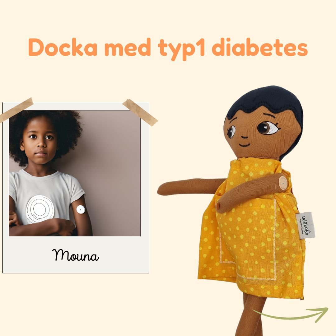 En docka med typ 1-diabetes som speglar barnets vardag och skapar trygghet - Watotoarts.com