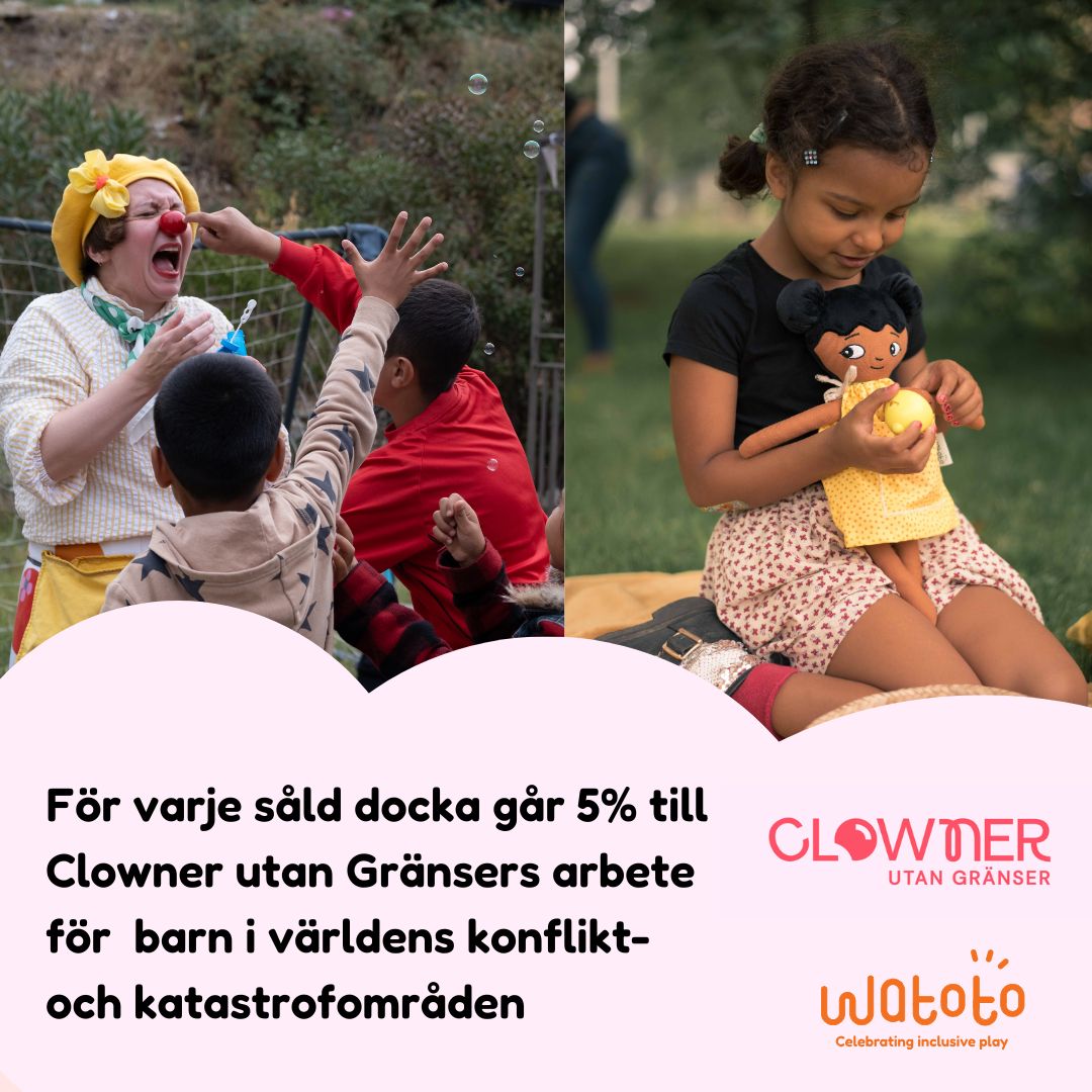 Clowner utan Gränser x Watoto arts | mjuk docka Leona