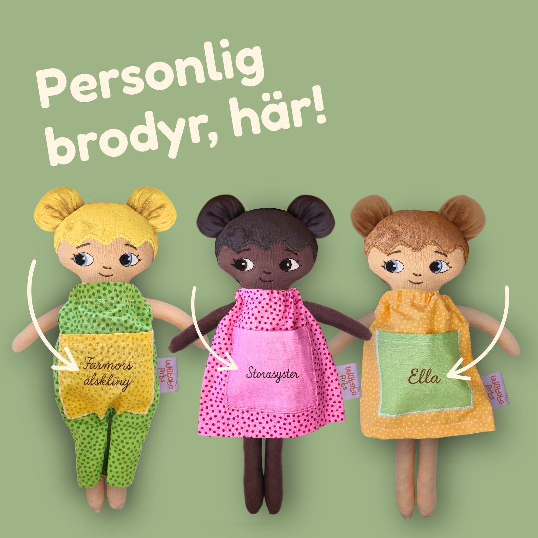 Docka mormor/farmor med glasögon