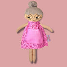 Docka mormor/farmor med glasögon