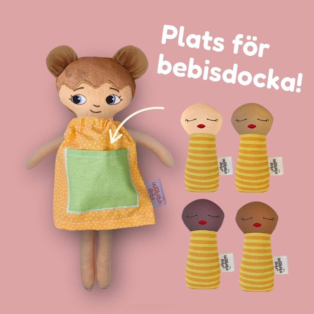 Docka mormor/farmor med glasögon