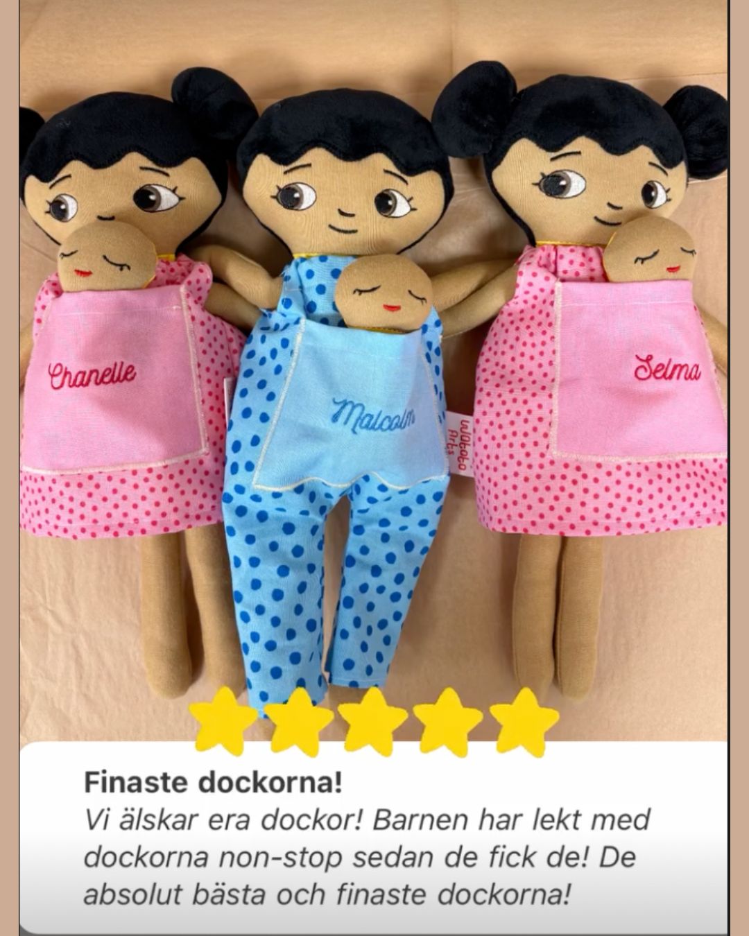 Dockan Alma med brodyr och 5-stjärnig recension