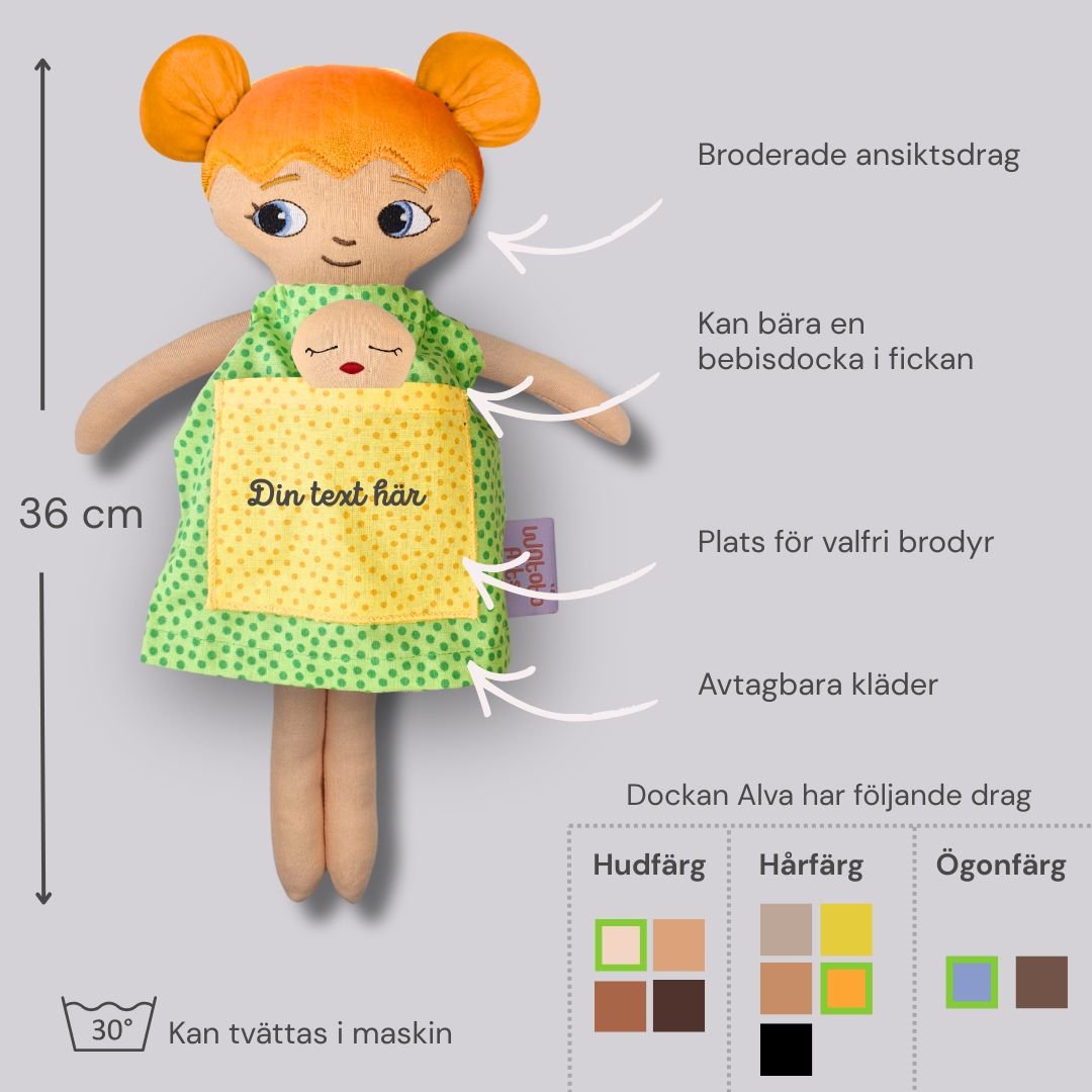 personlig docka med namn barn