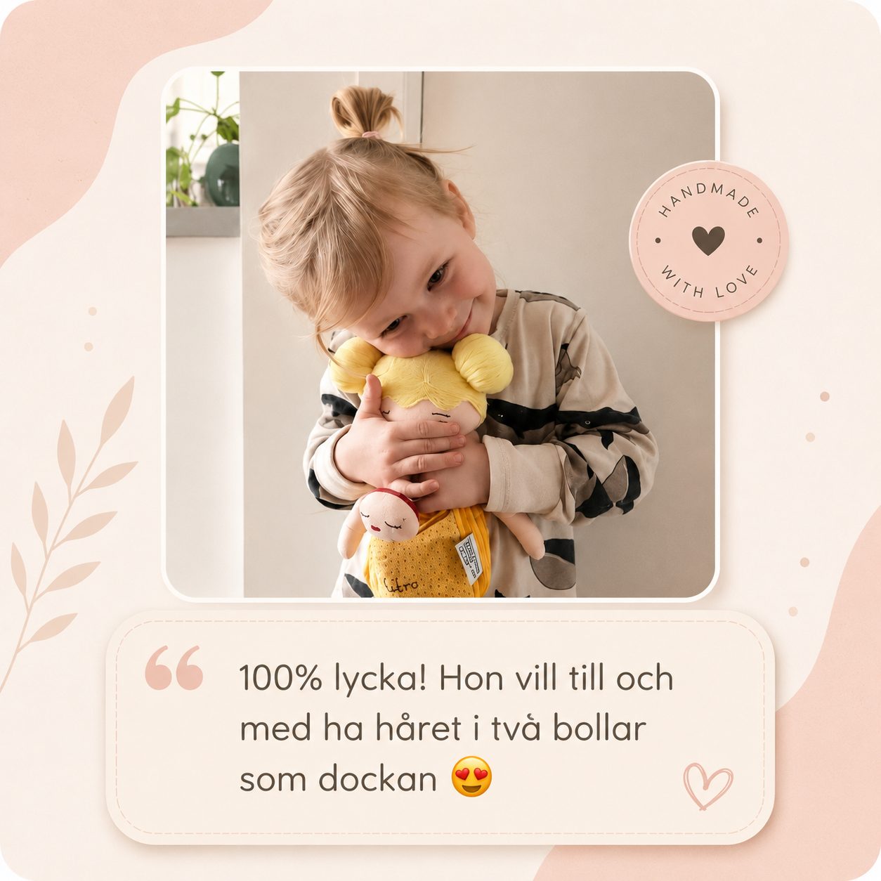 Mjuk docka med personlig brodyr | Dockan Olle