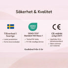 säkerhet och kvalitet för mjuk docka med ekologiska material och CE märkning