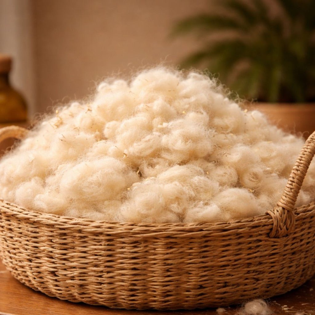 Tillägg: fyllning med fårull