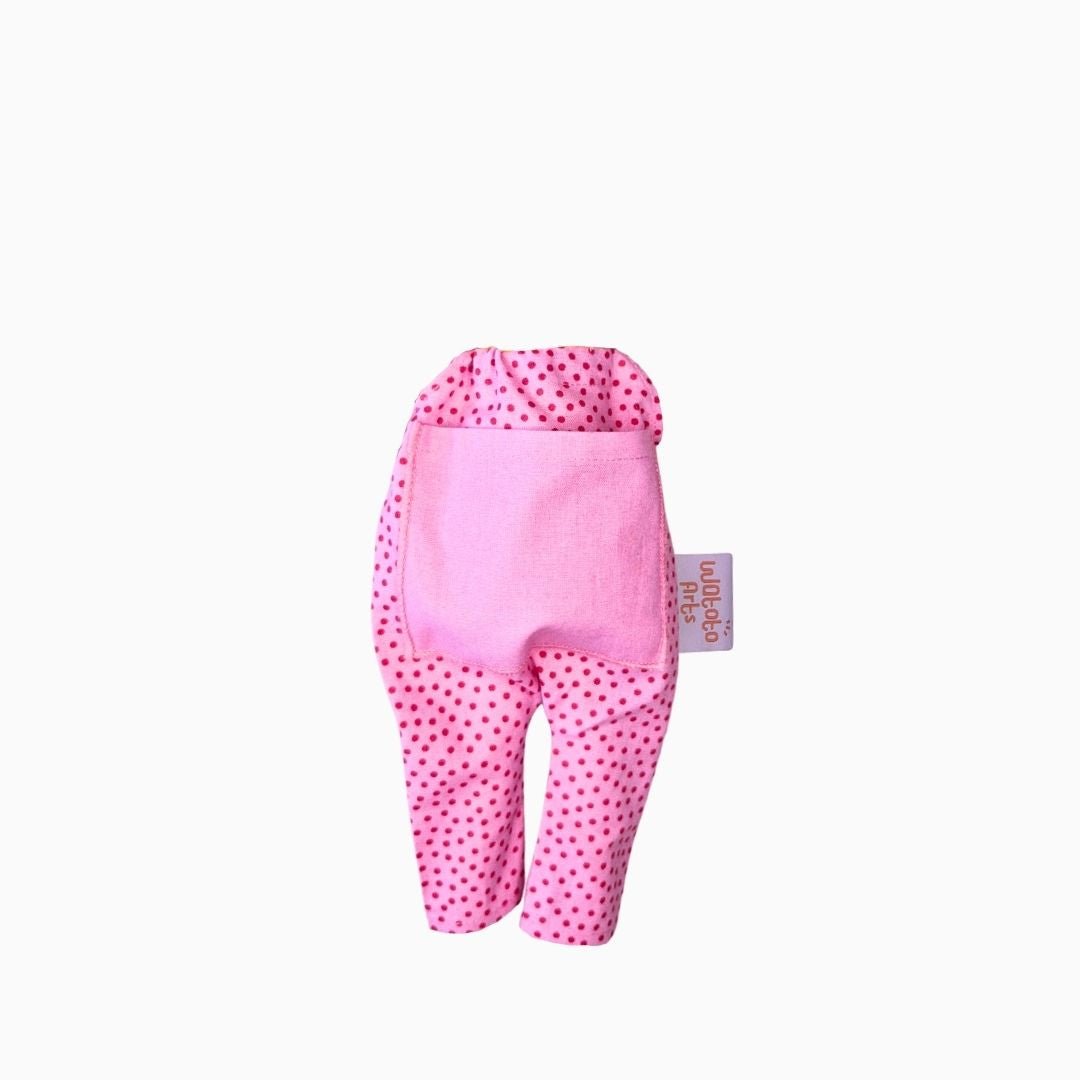 Watoto Arts | Dockkläder | Rosa Prickig Jumpsuit