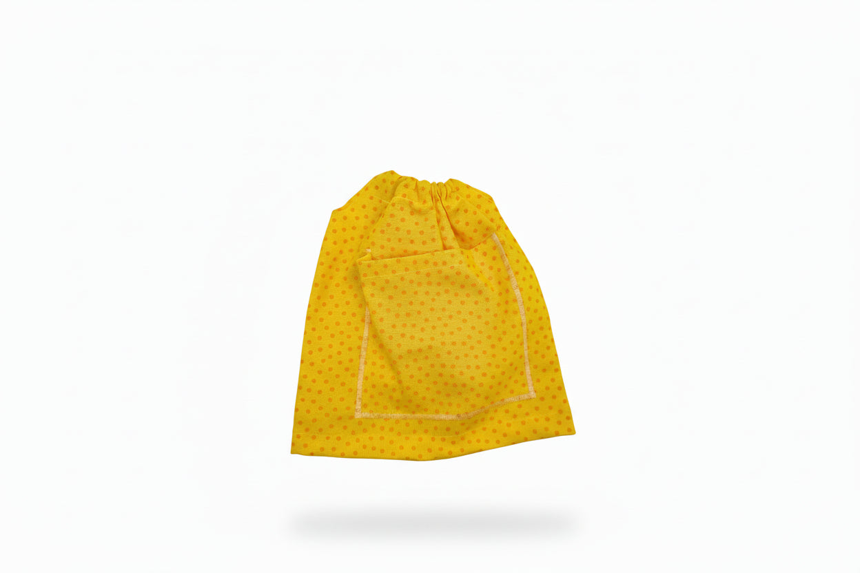 Watoto Arts | Docktillbehör och Dockkläder | Gul Prickig Klänning